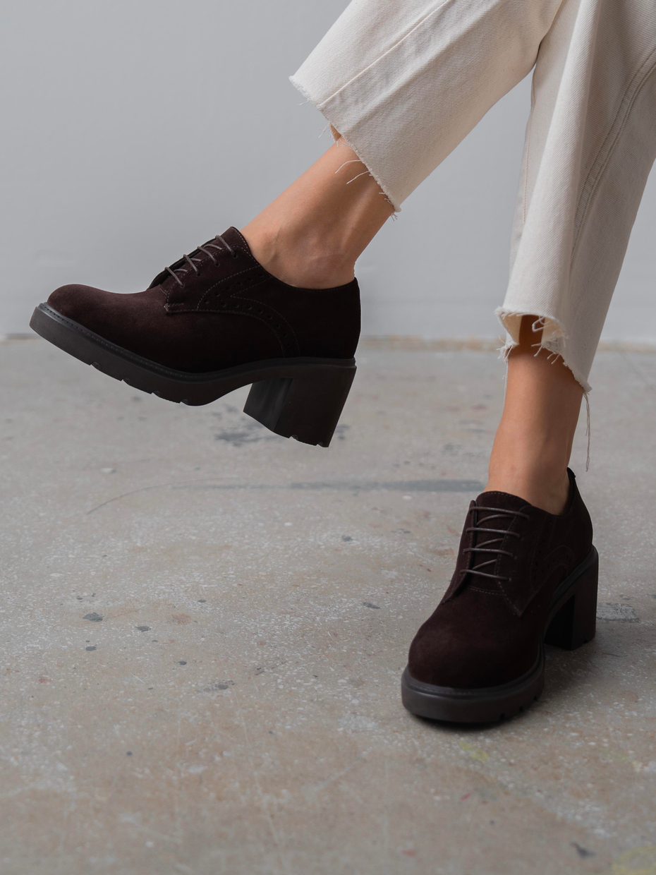 Svor Kahve Süet Hakiki Deri Kadın MAKOSEN