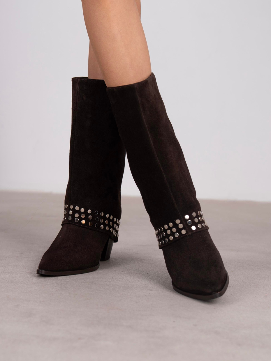 Vanora Kahve Süet Troklu Hakiki Deri Kadın Bot