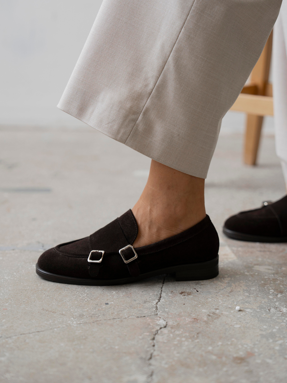 Vely Kahve Süet Hakiki Deri Kadın