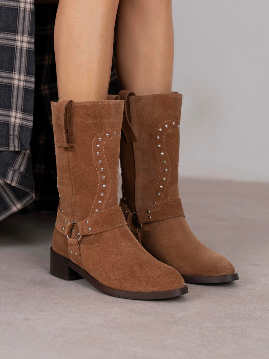 Vocal Camel Süet Troklu Hakiki Deri Kadın Bot