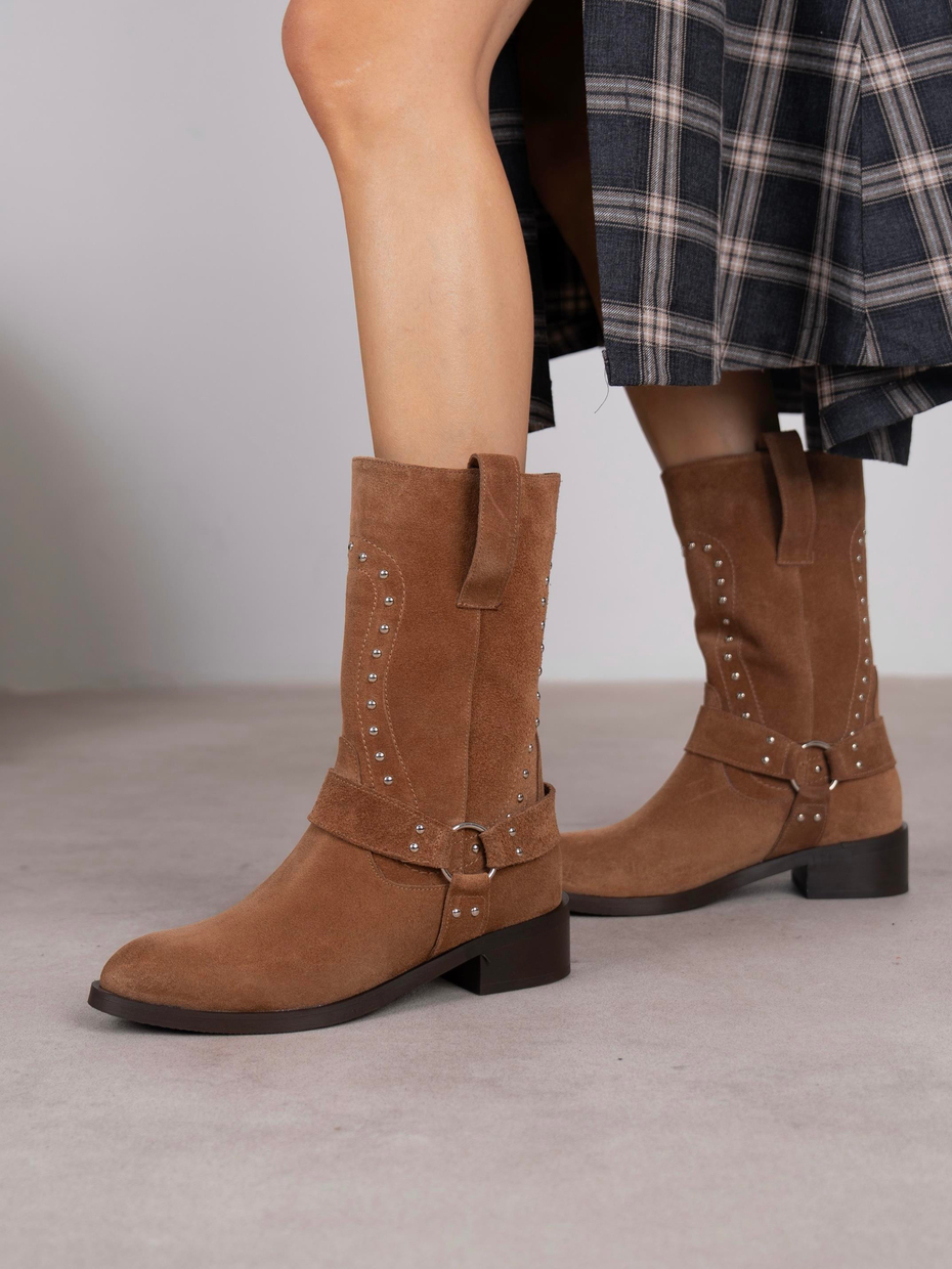 Vocal Camel Süet Troklu Hakiki Deri Kadın Bot