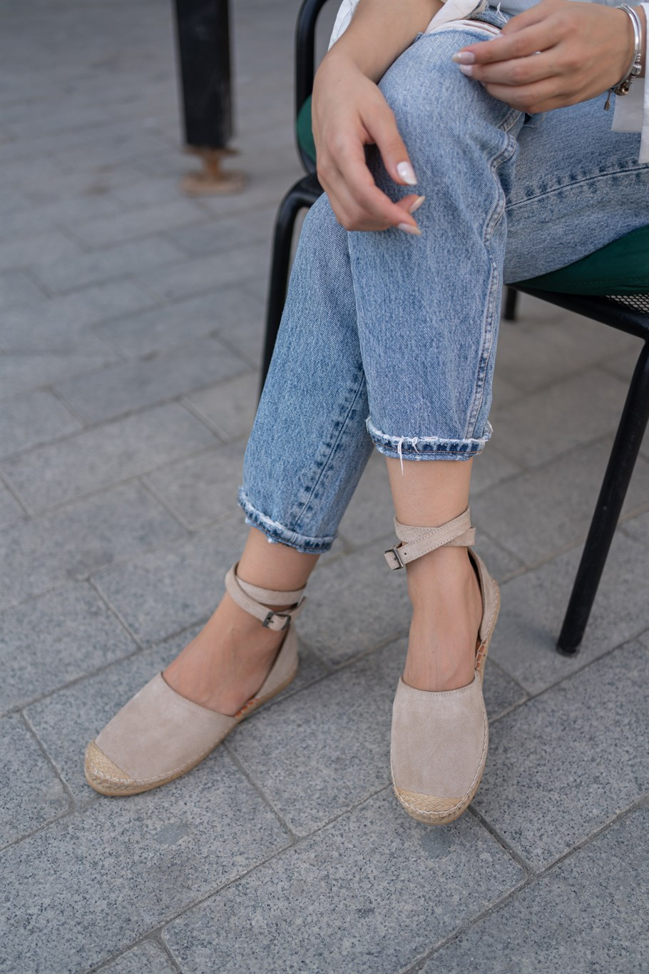 Wall Bej Süet   Espadril