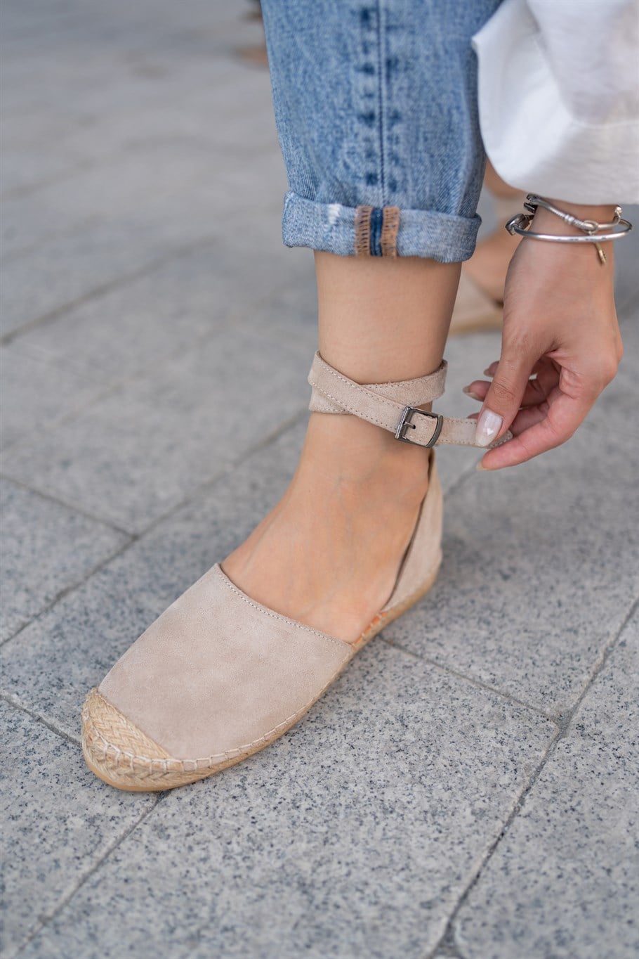 Wall Bej Süet   Espadril