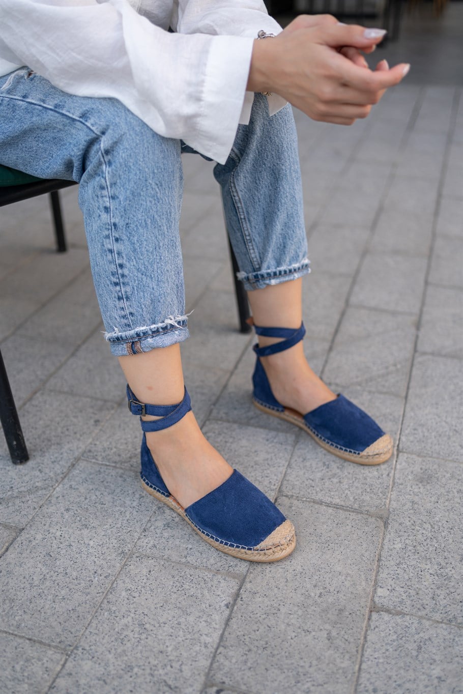 Wall İndigo Süet   Espadril