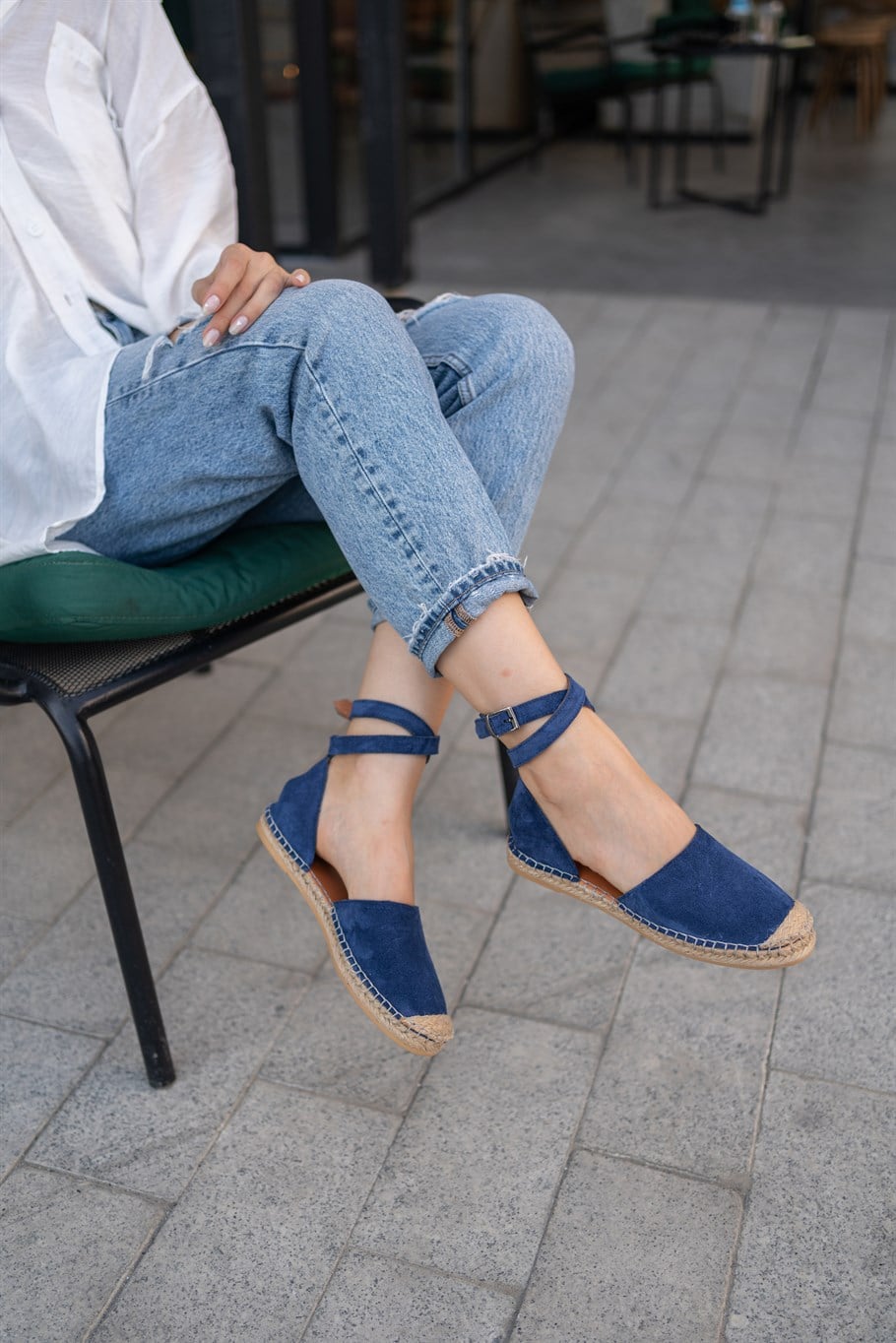 Wall İndigo Süet   Espadril