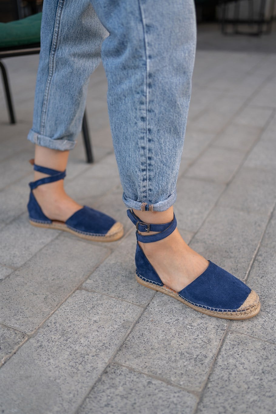 Wall İndigo Süet   Espadril