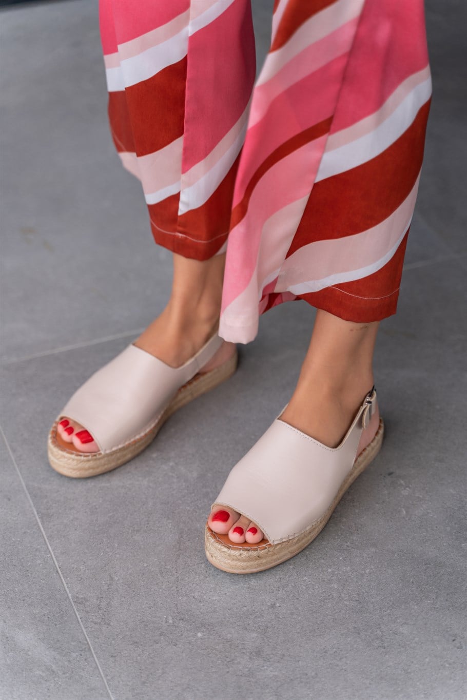 Wanna Vizon Deri   Espadril