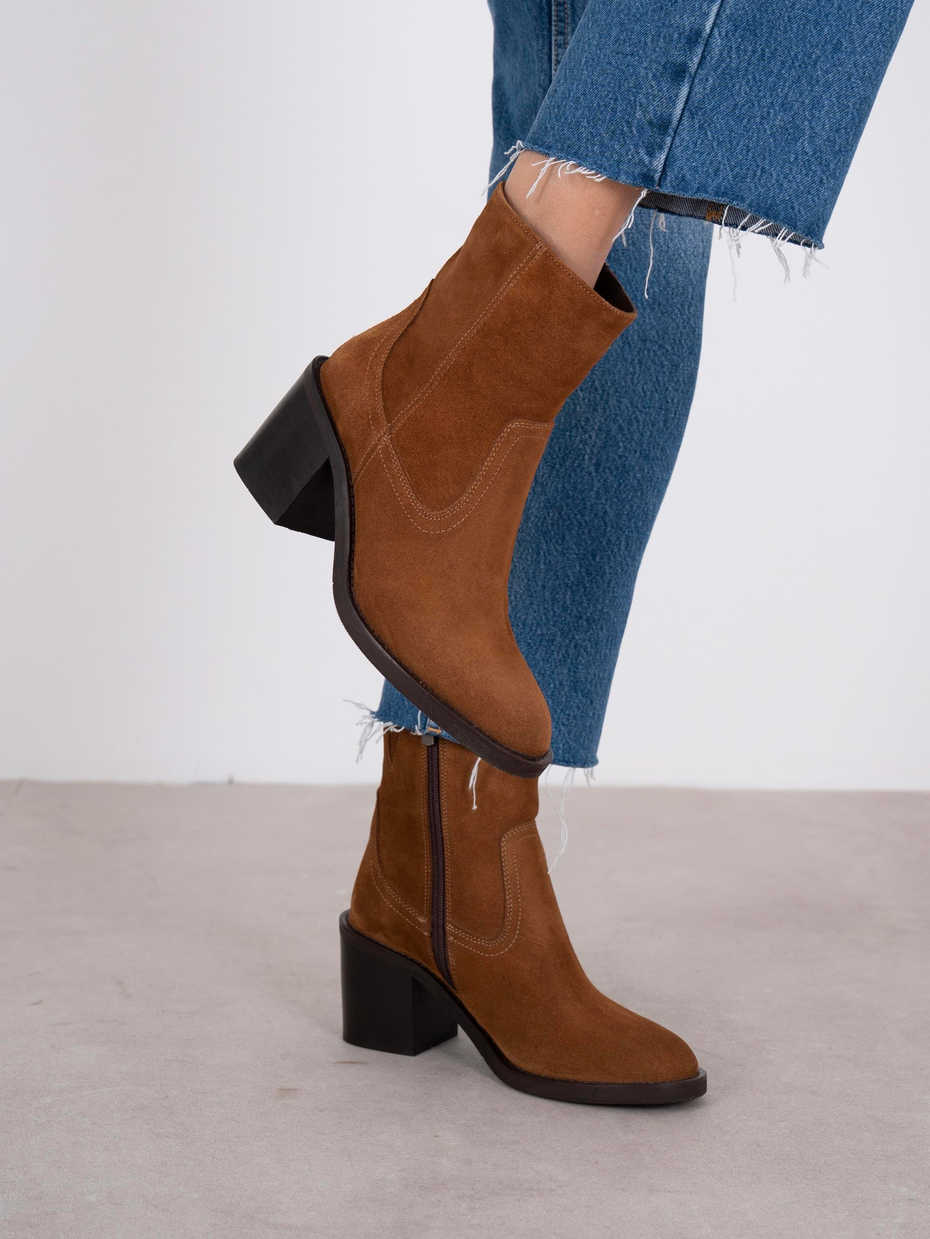 Wilena Taba Süet Hakiki Deri Kadın Bot