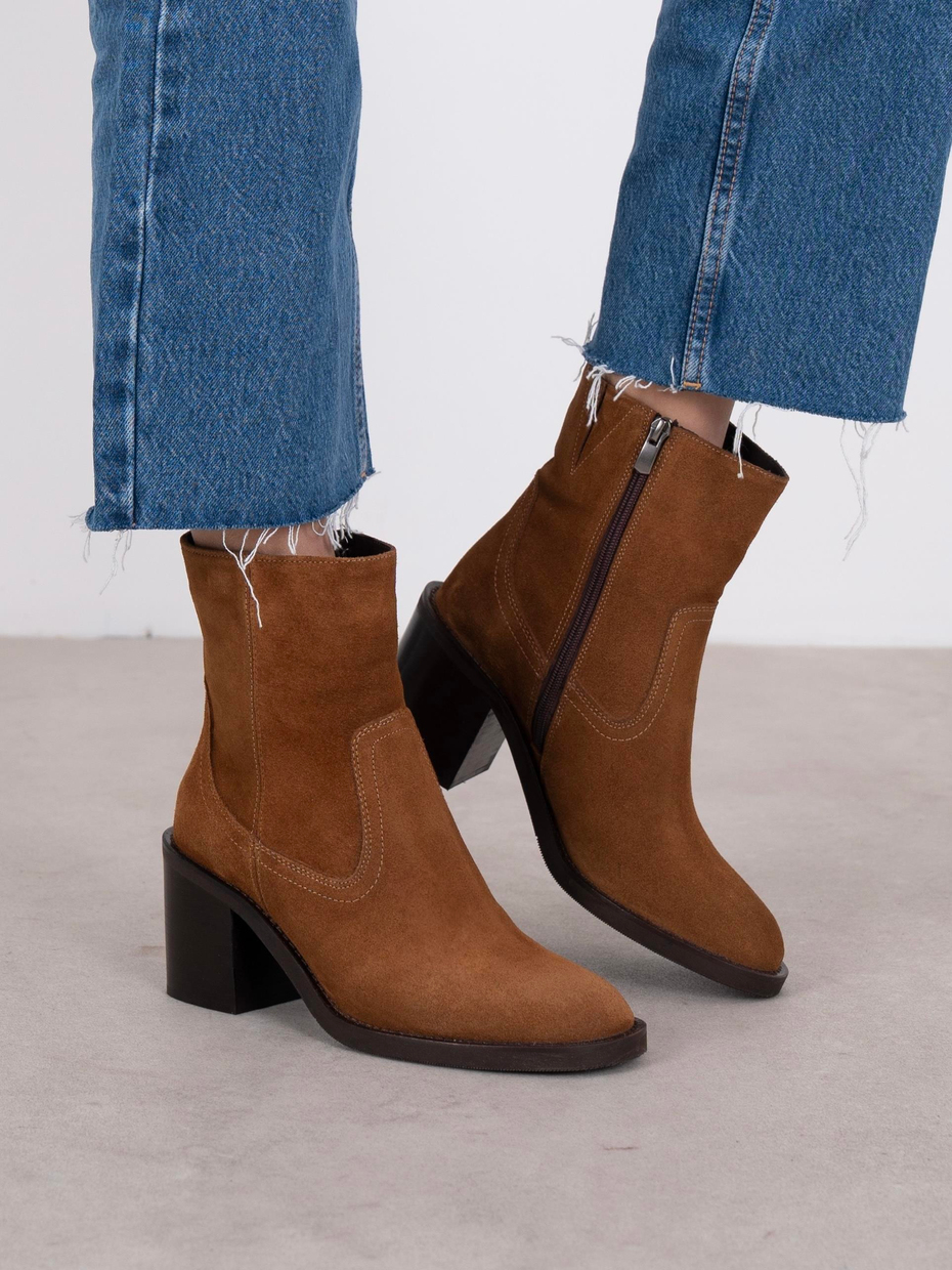 Wilena Taba Süet Hakiki Deri Kadın Bot