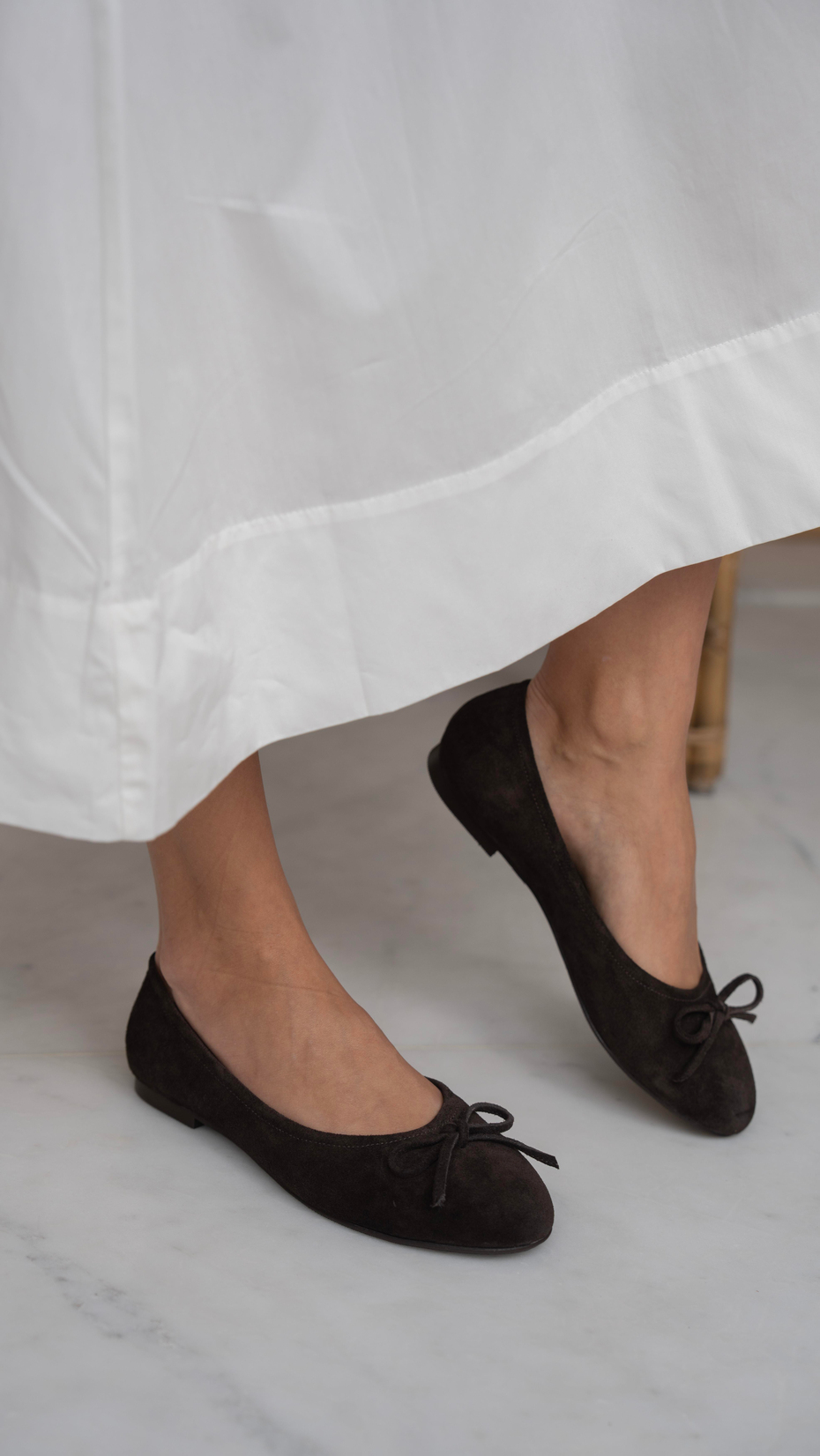 Zerbi Kahve Süet   Hakiki Deri   Babet