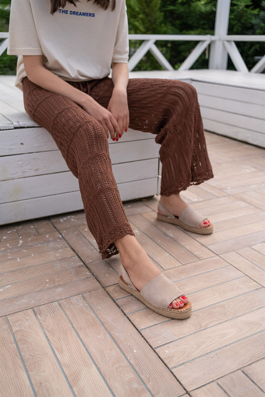 Zeus Bej Süet   Espadril
