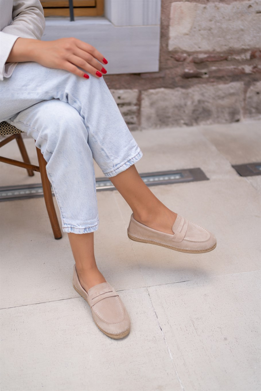 Zily Bej Süet   Espadril
