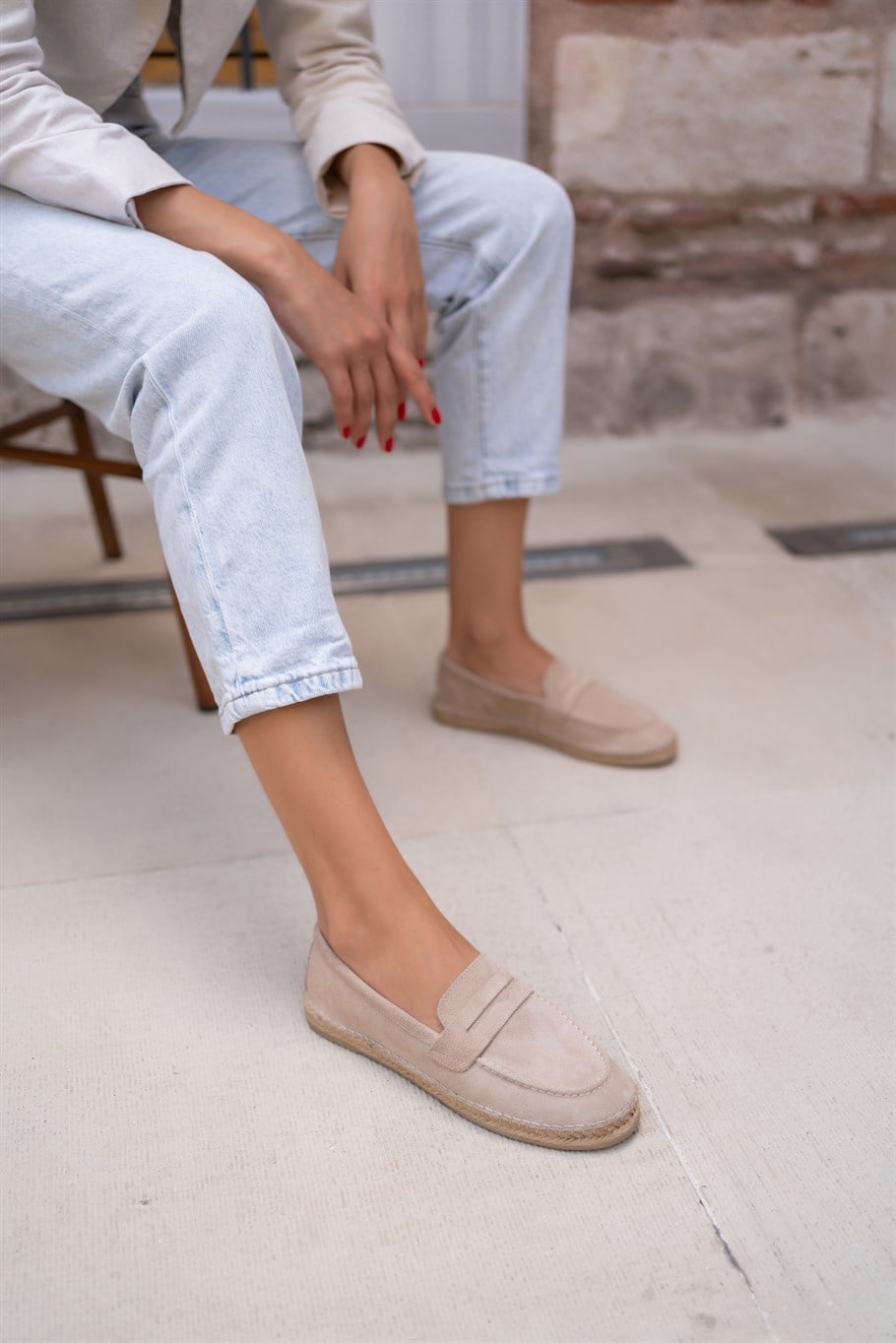Zily Bej Süet   Espadril