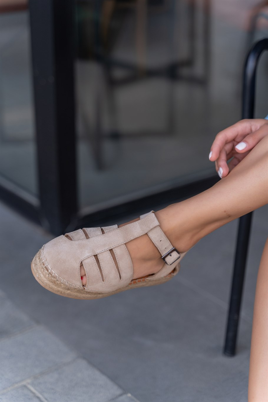 Zoe Bej Süet   Espadril
