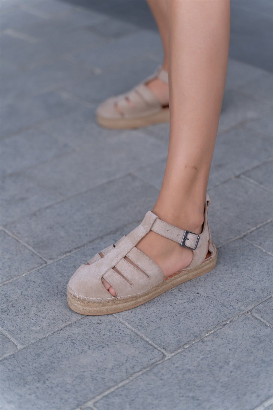 Zoe Bej Süet   Espadril