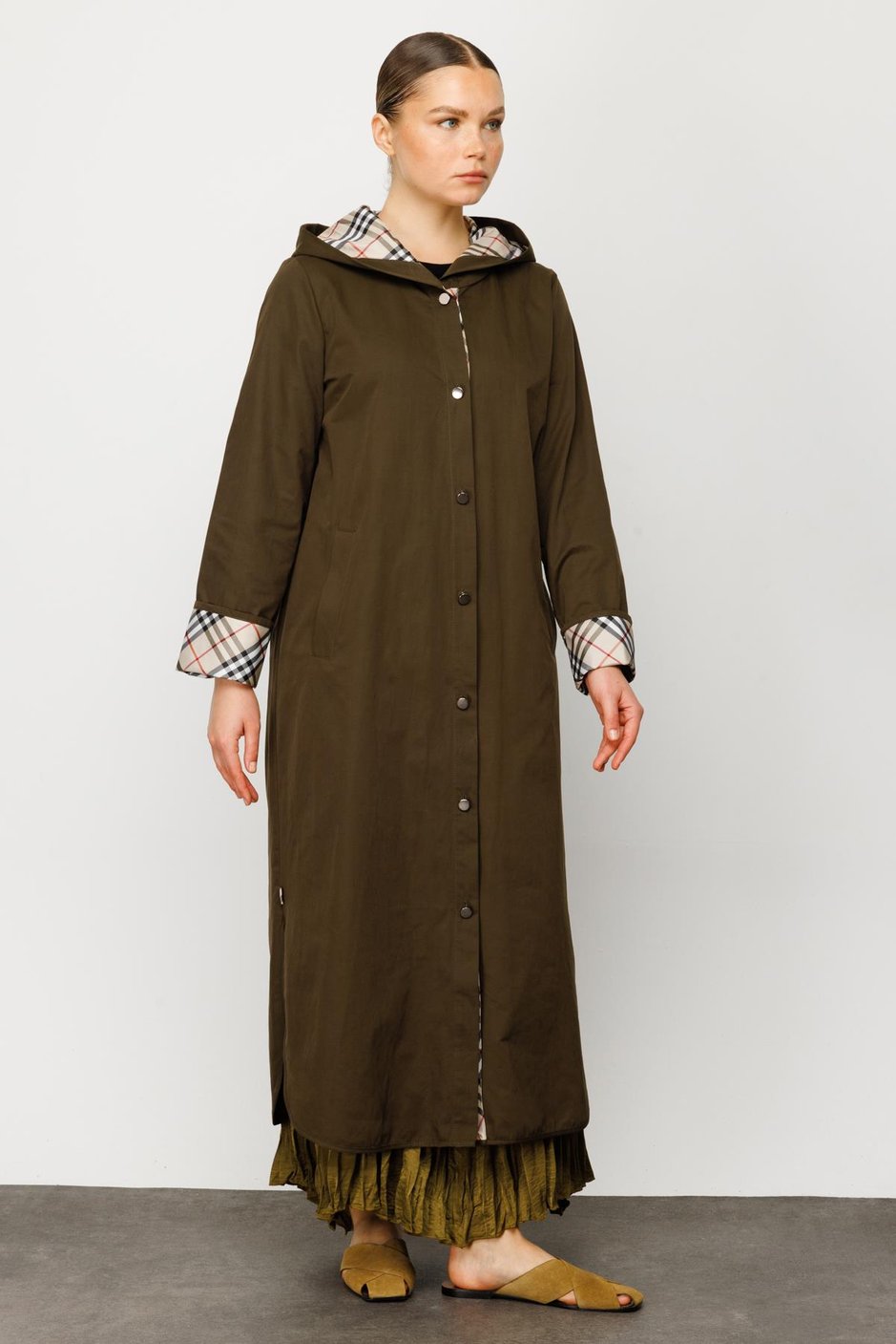 BBRY KUMAŞ  CLSS TRENCH-Haki