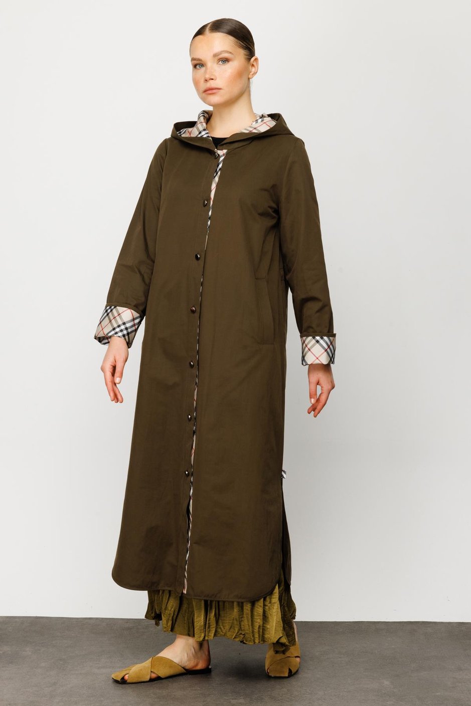 BBRY KUMAŞ  CLSS TRENCH-Haki