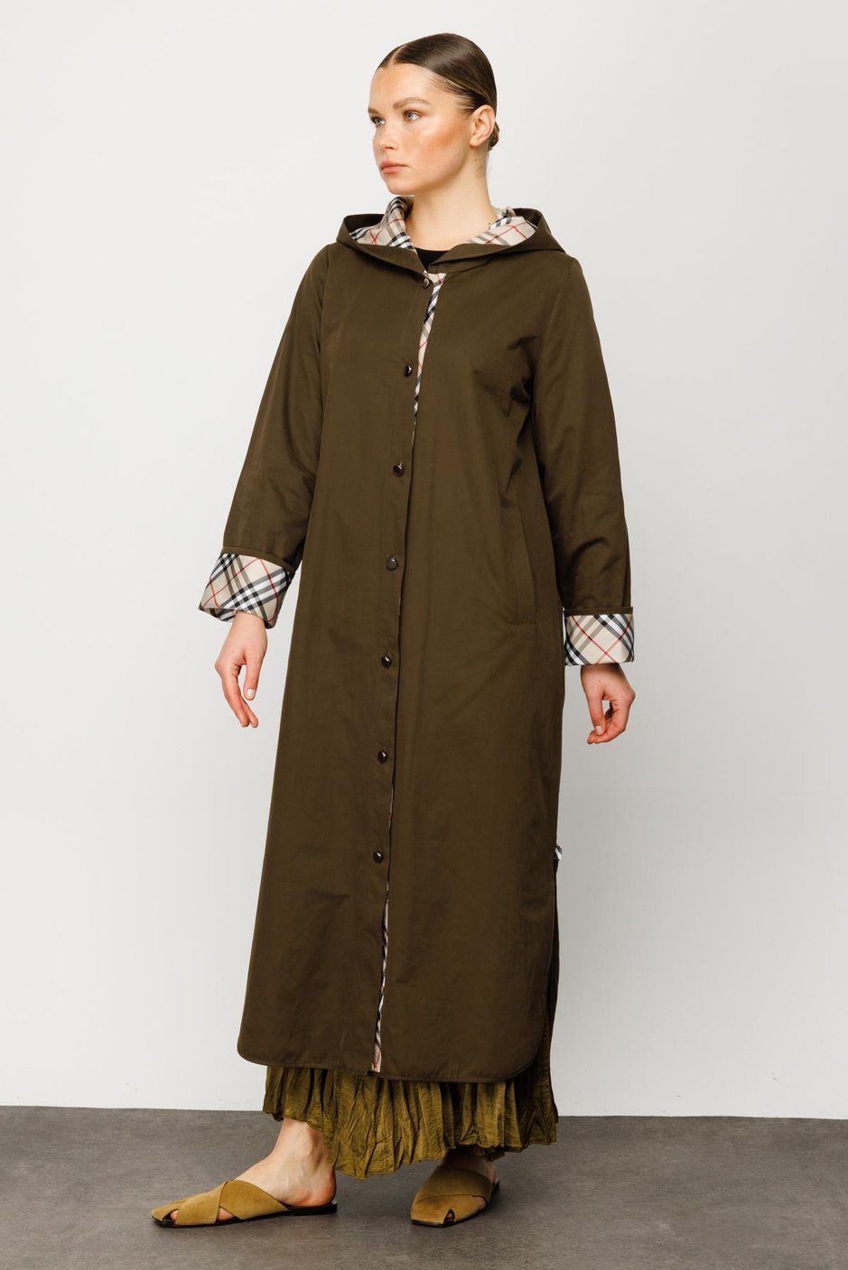 BBRY KUMAŞ  CLSS TRENCH-Haki