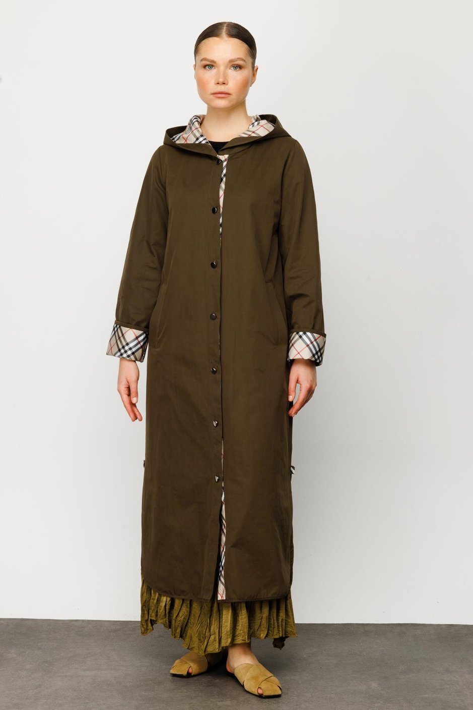 BBRY KUMAŞ  CLSS TRENCH-Haki