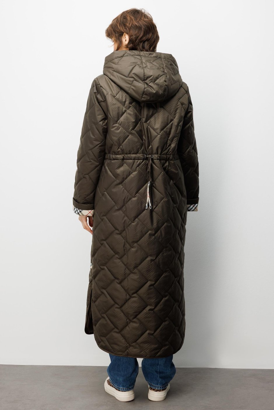 Soft Fiber Filled, Specially Detailed, Lined, Timeless Coat Plus-Khaki