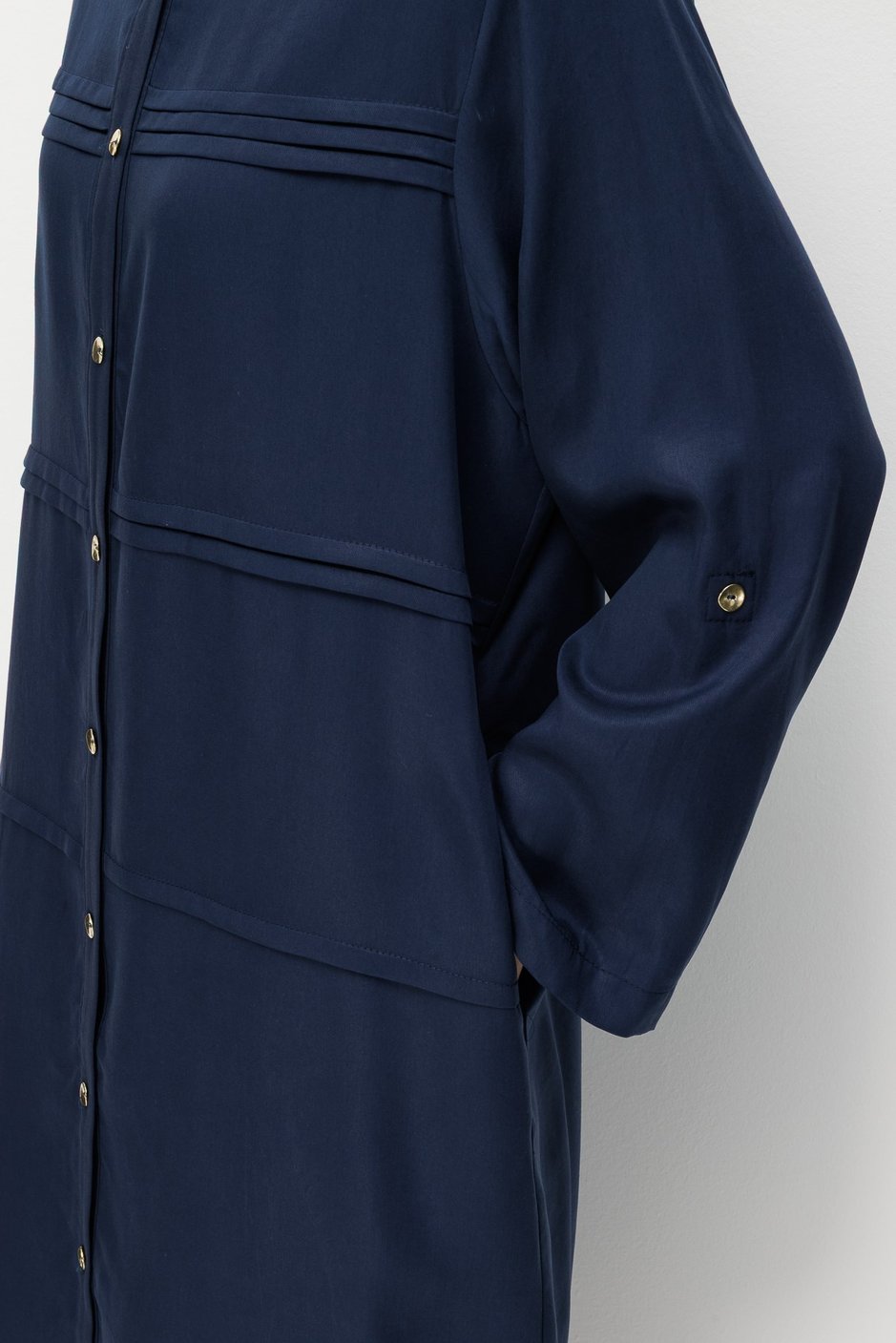 %100 Doğal LyoCELL Sıralı Aller Nervür Detaylı Maxi Tunik ve Pantalon Kombinli Takım-Laci