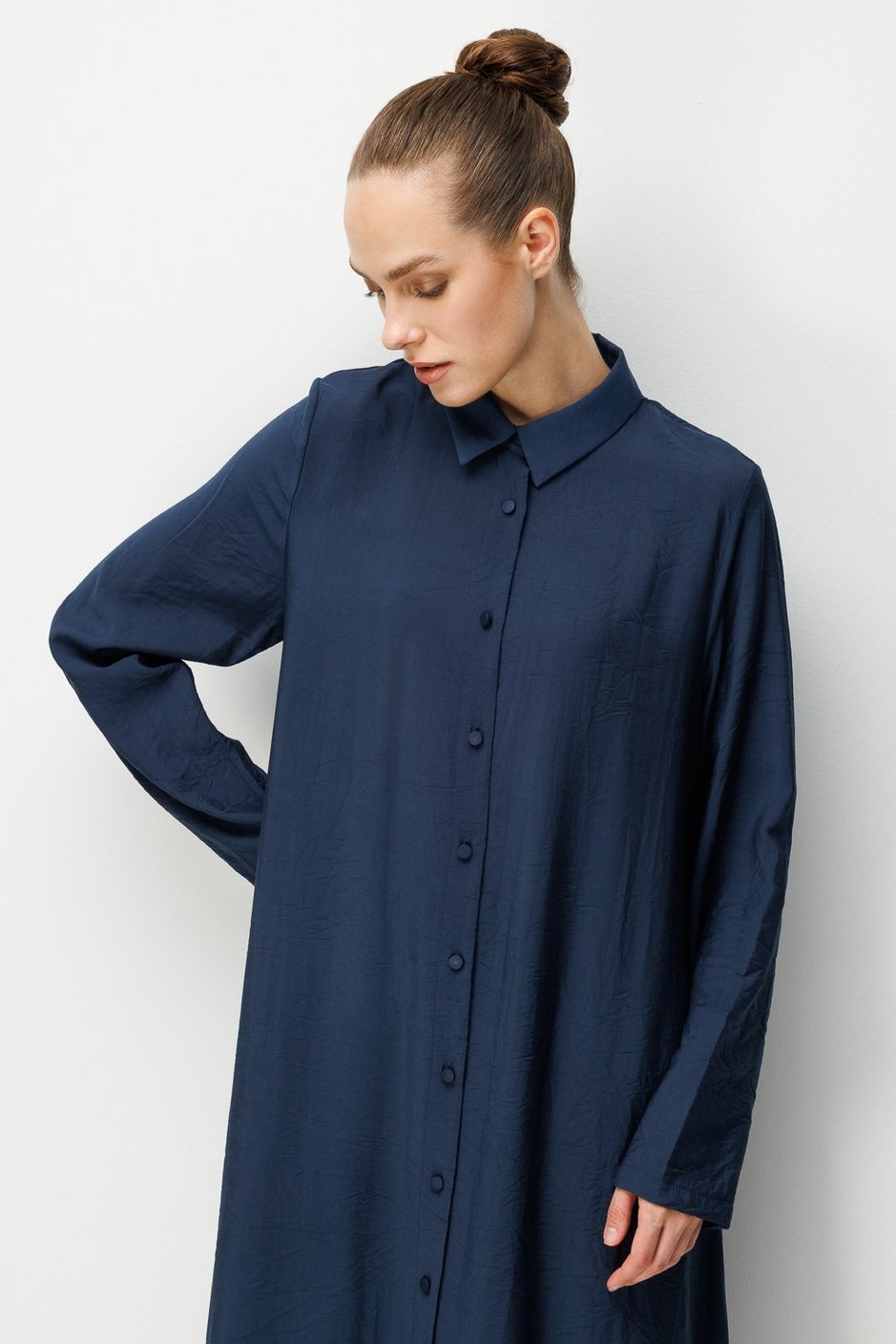 %85 LyoCELL Aller Sırt Rüzgarlıklı  Maxi Tunik Elbise-Pantalon Kombin Takım-Laci