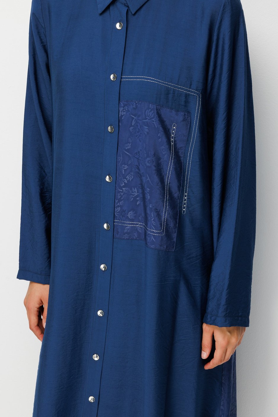 %85 LyoCELL Goldy Desenli Ara Kumaş Garnili Pantalon Maxi Tunik Kombin Takım.-Laci