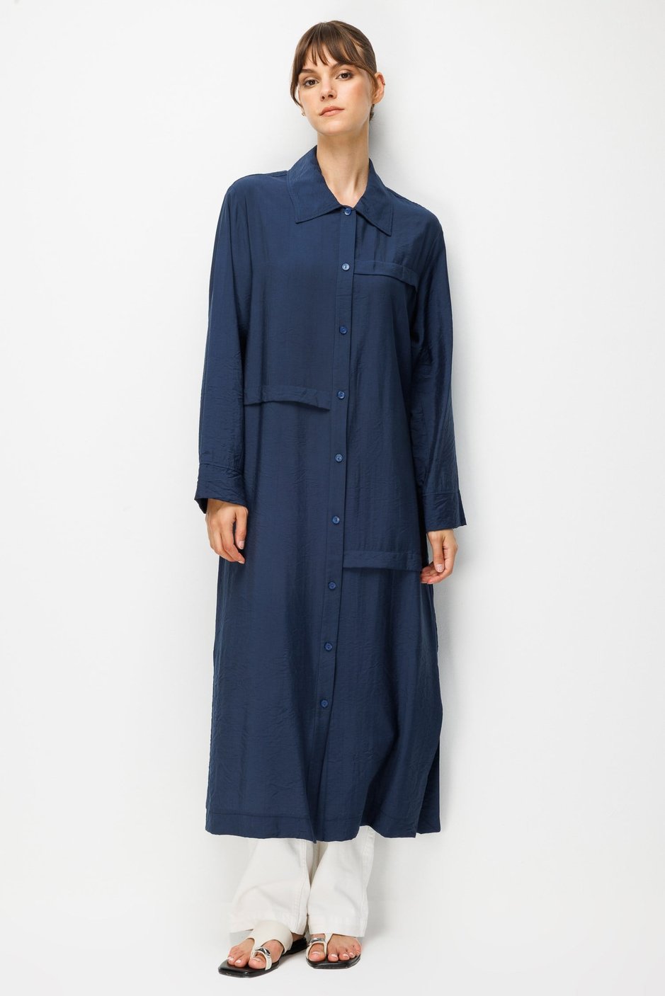 %85 LyoCELL Goldy Kat Aller Detaylı Spor Maxi TuniK-Laci