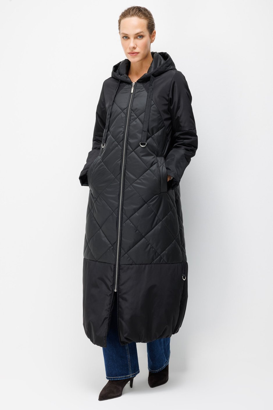 Classic Extra Soft Full Length Padded Coat - Black