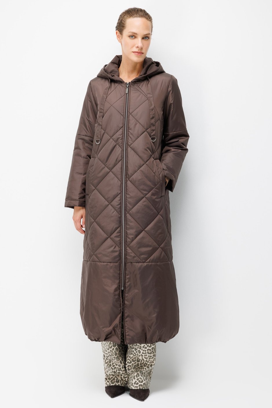 Classic Extra Soft Dolgulu Tam Boy Kaban Manto-Kahve