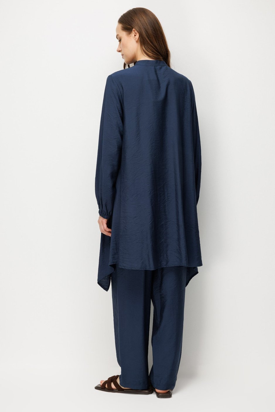 Goldy %85 LyoCELL Comfort Kalıp Zamansız Tunik-Pantolon Kombin Takım-Laci