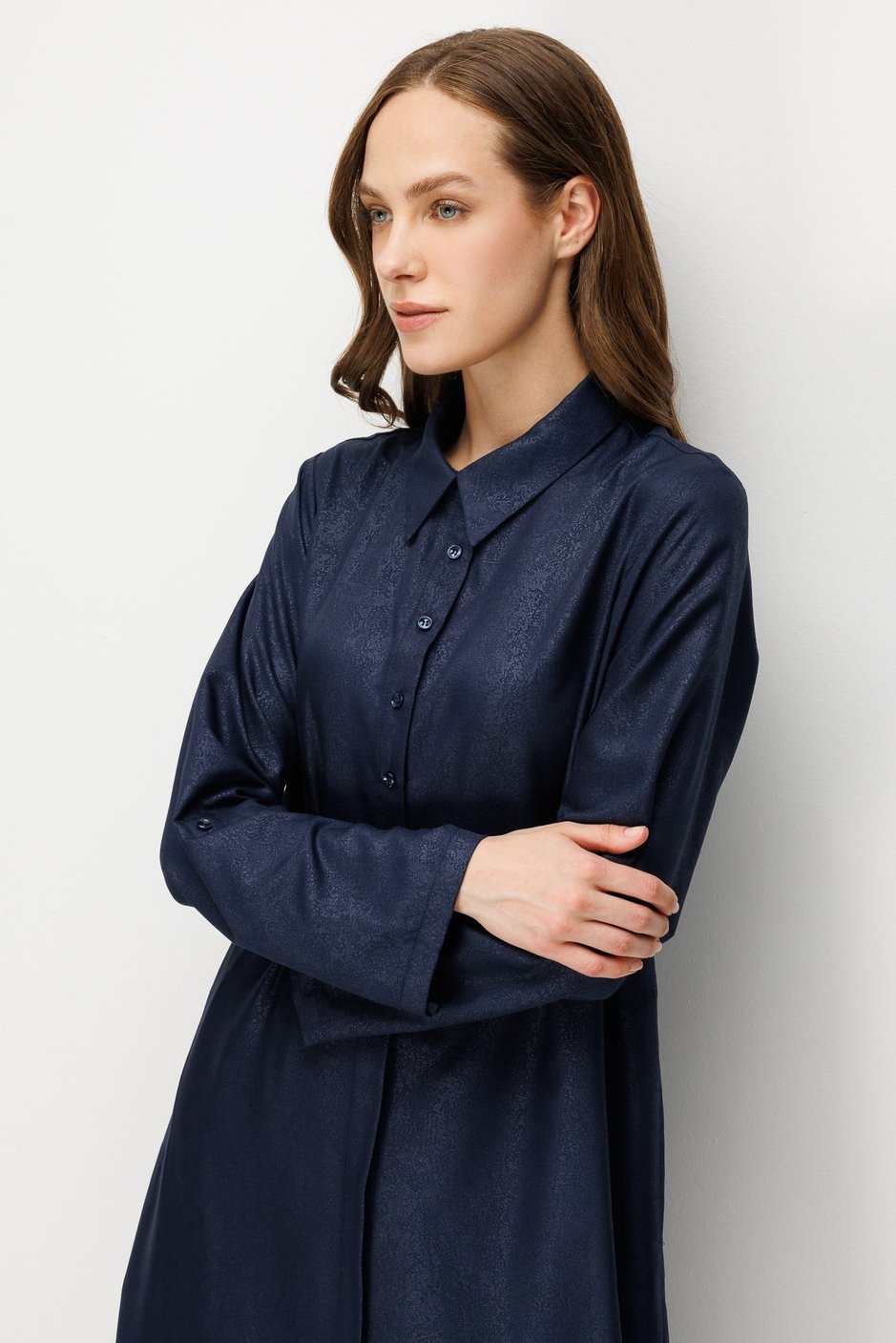 Kum Desen Maxi Tunik ve Pantalon Kombin Takım-Laci