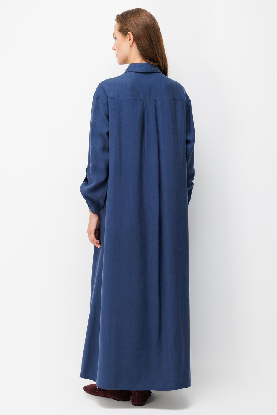 Premium Doğal Akıcı Kumaş Bsc Maxi Tunik Elbise-Laci