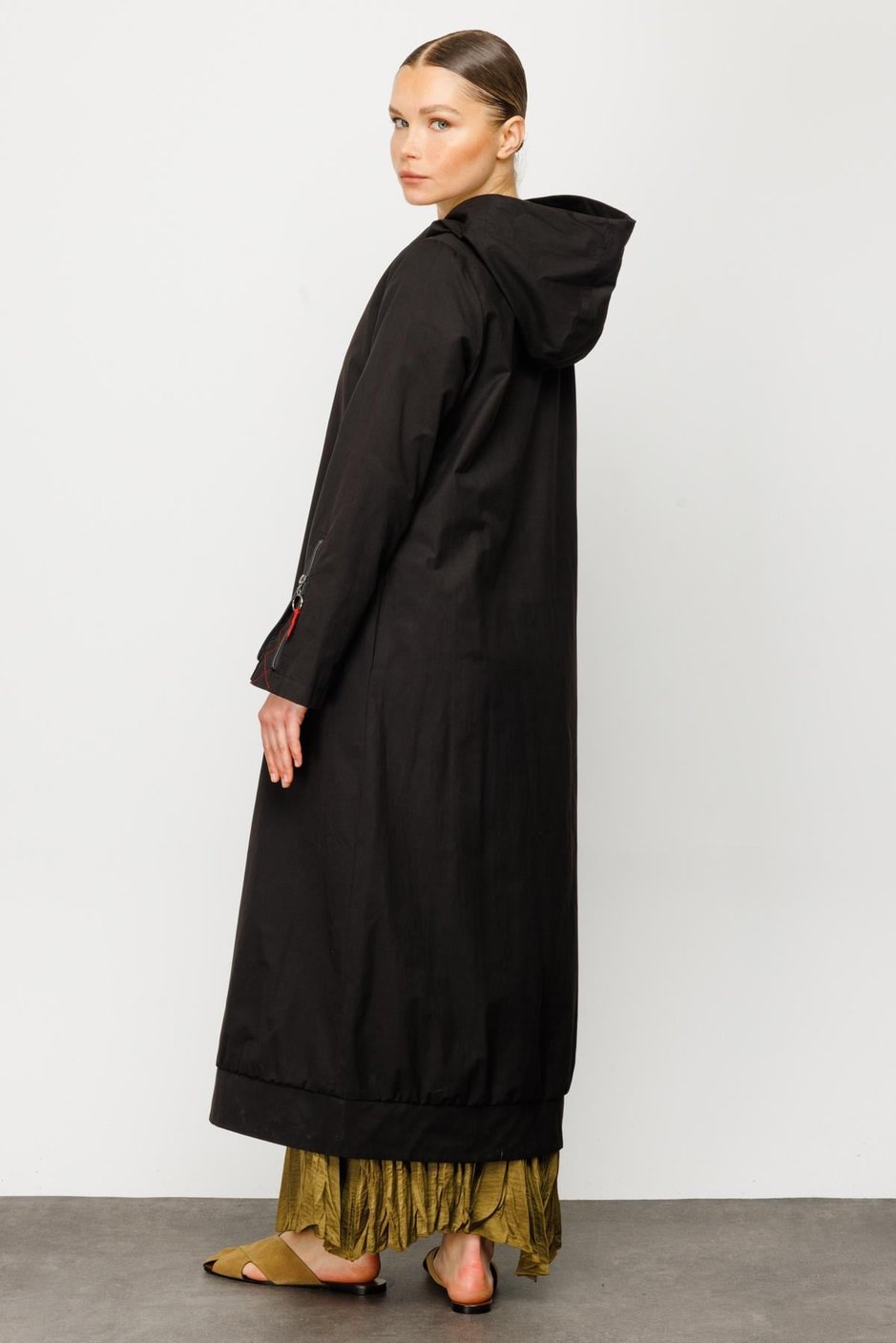 ROUGEX BRRY Kap  Trench-Siyah