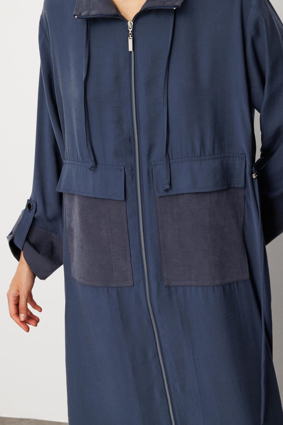 Soft Modal (%90 miccell doğal ) Garni Detay Kap/ Ferace-Laci