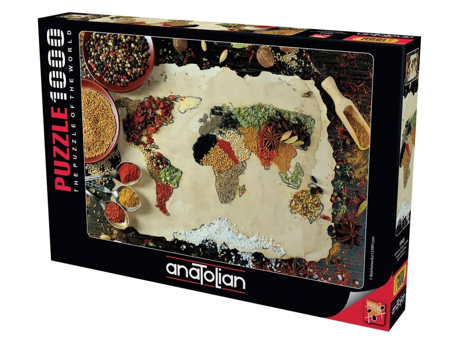 Baharatlı Dünya Haritası -1000 Parça Puzzle-1045