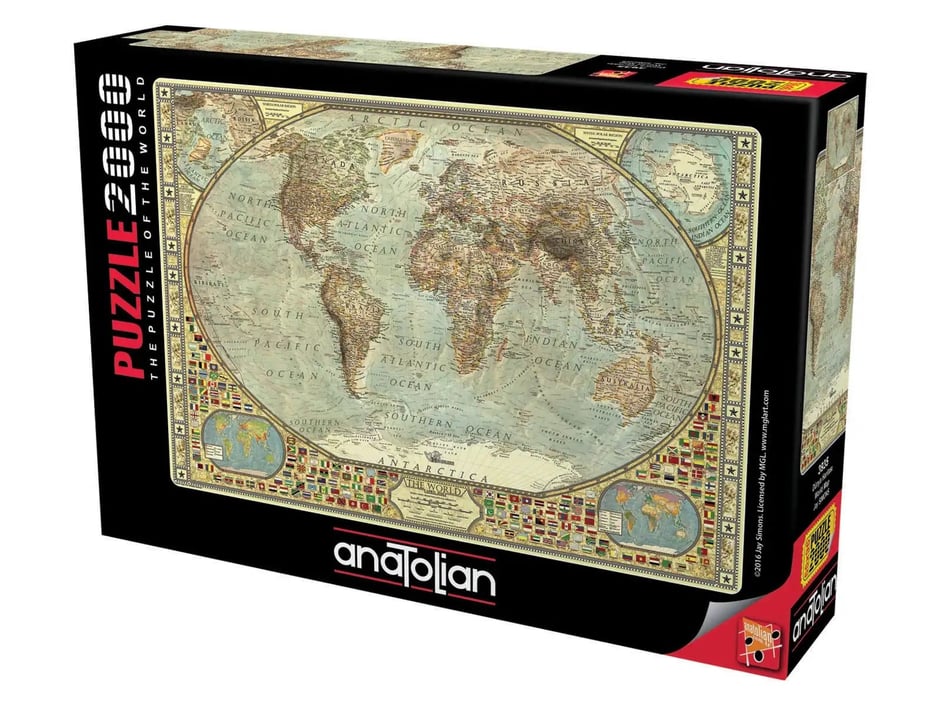 Dünya Haritası  - 2000 Parça Puzzle - 3935