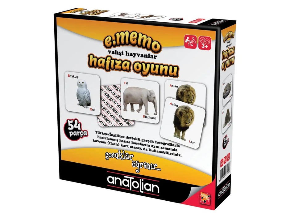 e.Memo Vahşi Hayvanlar Hafıza Oyunu - 7404