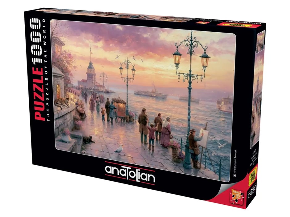Gün Batımında Kız Kulesi - 1000 Parça Puzzle - 1217