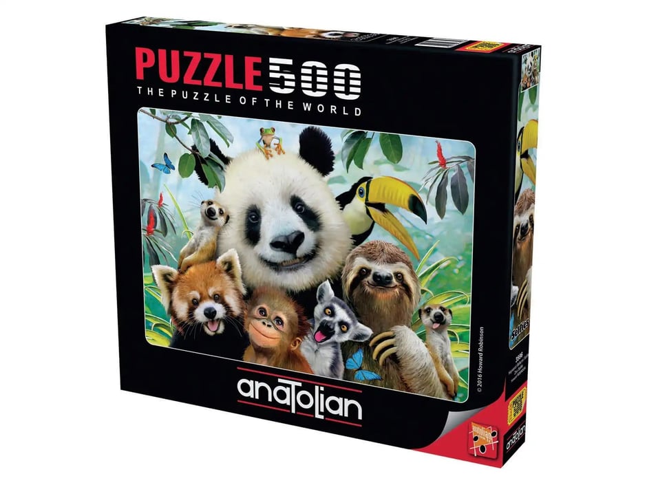 Hayvanat Bahçesi Selfie  - 500 Parça Puzzle - 3596