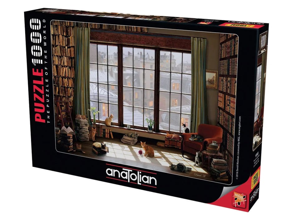 Pencere Kedileri  - 1000 Parça Puzzle - 1065