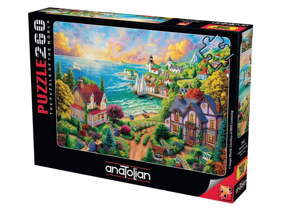 Sahildeki Köy  - 260 Parça Puzzle - 3343