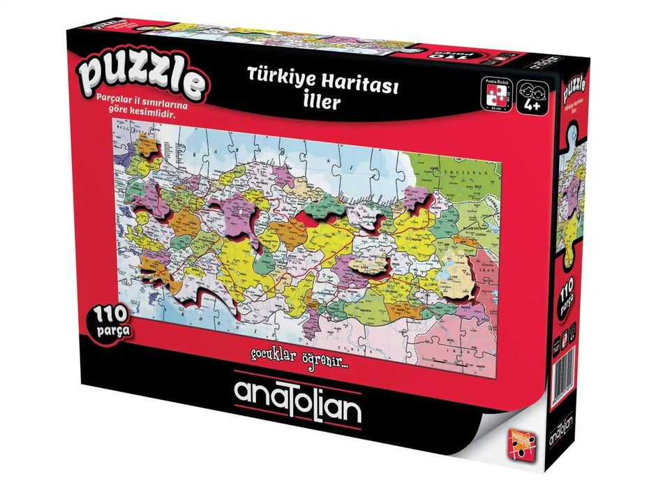 Türkiye Haritası İller  - 110 Parça Puzzle - 7401