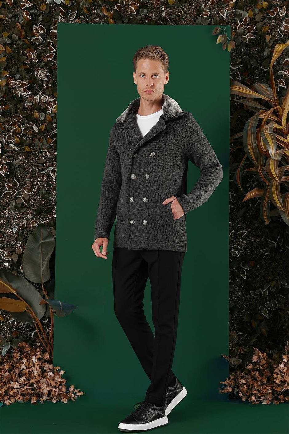 02 Slim Fit Antrasit Spor Kaban