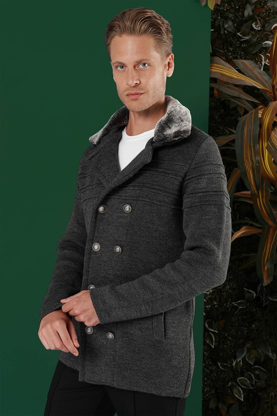 02 Slim Fit Antrasit Spor Kaban
