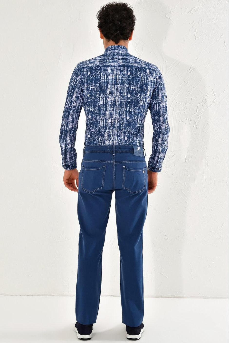 Rahat Kalıp Beş Cep Likralı İndigo Jean Kot Pantolon Denim 054