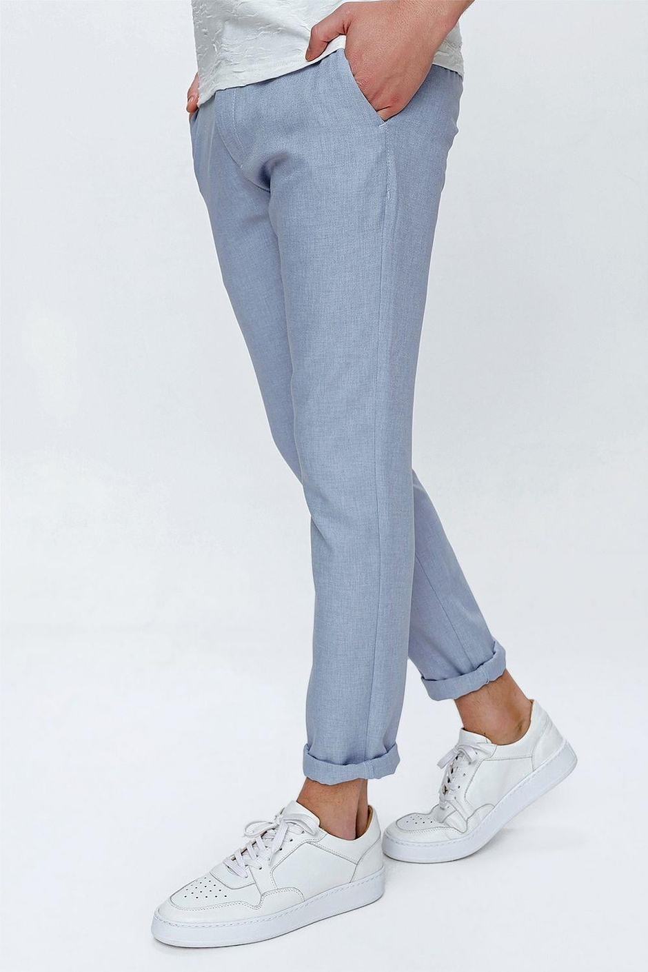 ATP 032 Slim Fit Mavi Spor Pantolon