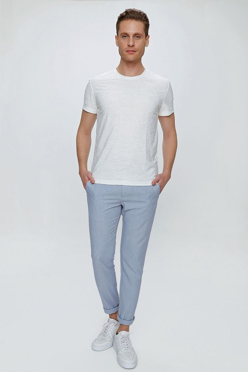 ATP 032 Slim Fit Mavi Spor Pantolon