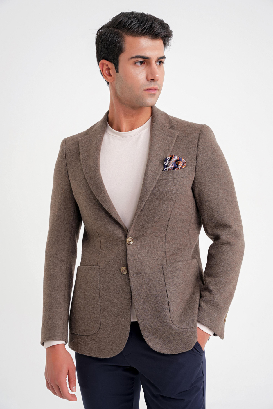 C 717 CEKET Regular Fit VİZON