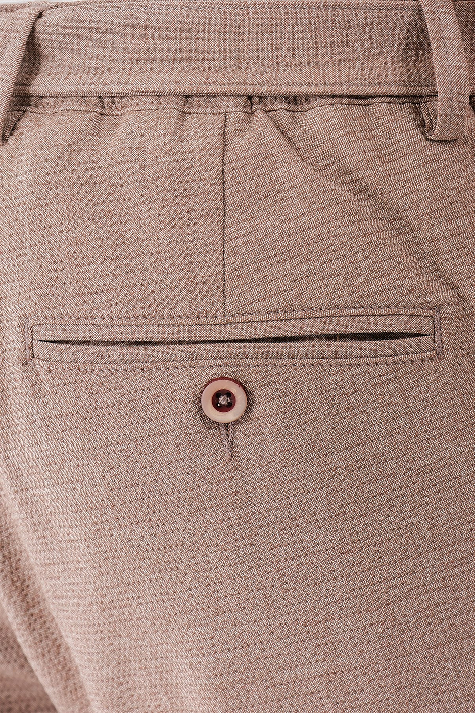 Comfort Fit Belden Kumaş Kemerli Pamuk Bej Jogger Pantolon P 1154